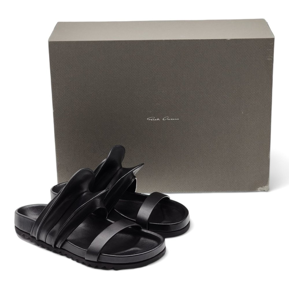 Rick Owens Brancusi Granola Ankle leather slides sandals